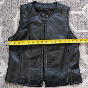 Vintage Wilsons leather zip up vest